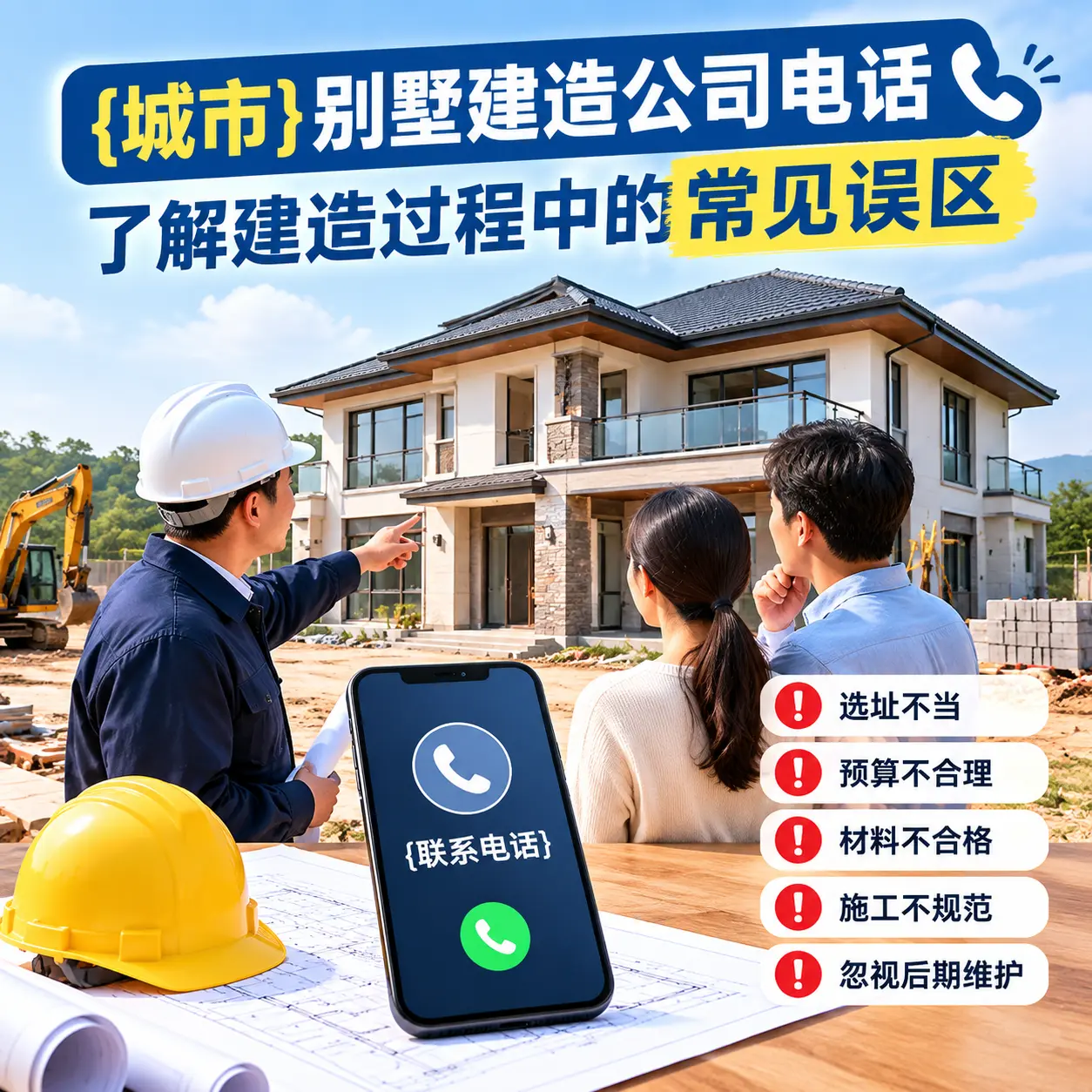 铜仁别墅建造公司电话,了解建造过程中的常见误区