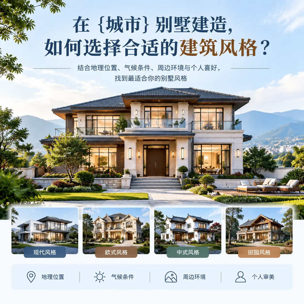 在 铜仁 别墅建造，如何选择合适的建筑风格？